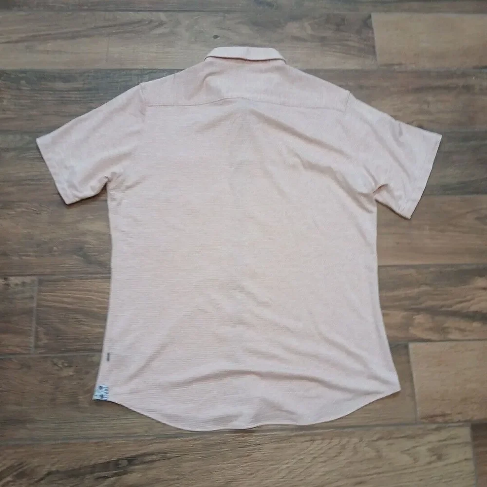 7 Diamonds 4-Way Stretch Shirt Mens Large Pink Jacquard Stretch Hybrid Textured_7